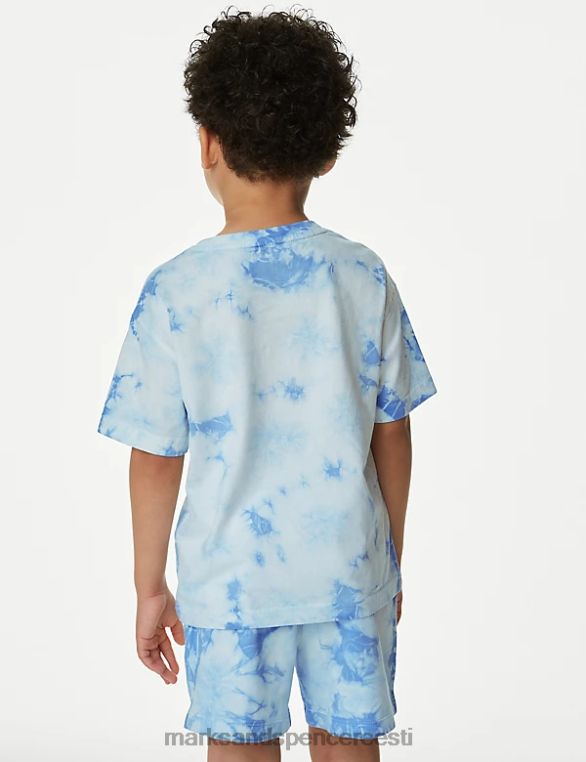 Riietus ee Marks & Spencer lapsed puhtast puuvillast pokemoni t-särk sinine segu NZTRN7964