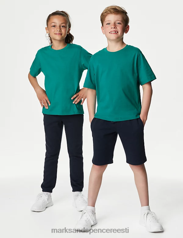 Riietus ee Marks & Spencer lapsed puhtast puuvillast t-särk jade NZTRN8781