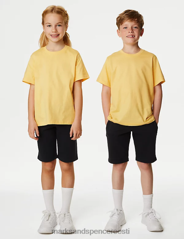 Riietus ee Marks & Spencer lapsed puhtast puuvillast t-särk kollane NZTRN8518