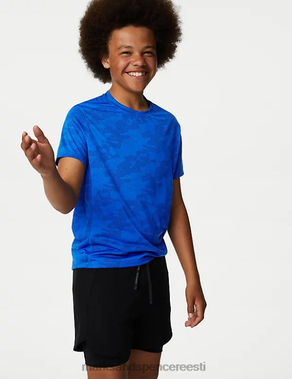 Riietus ee Marks & Spencer lapsed trükitud spordisärk koobalt NZTRN8207