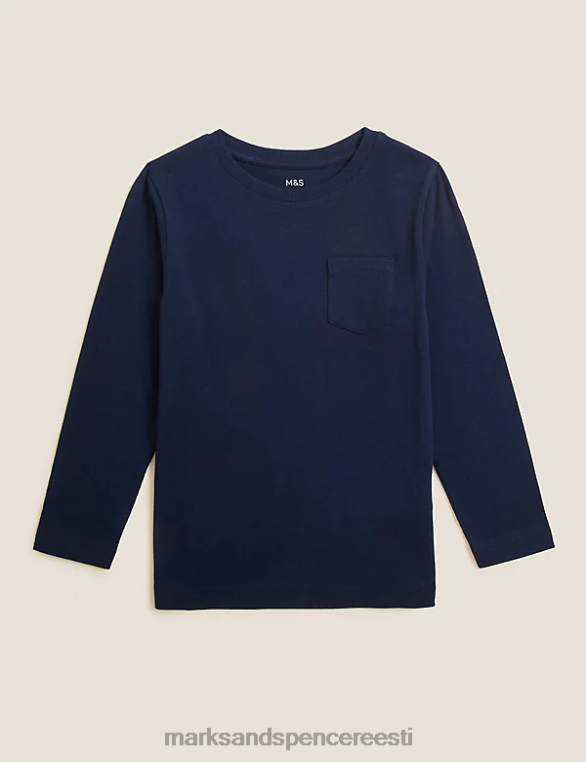 Riietus ee Marks & Spencer lapsed puhas puuvillane tavaline topp merevägi NZTRN8152