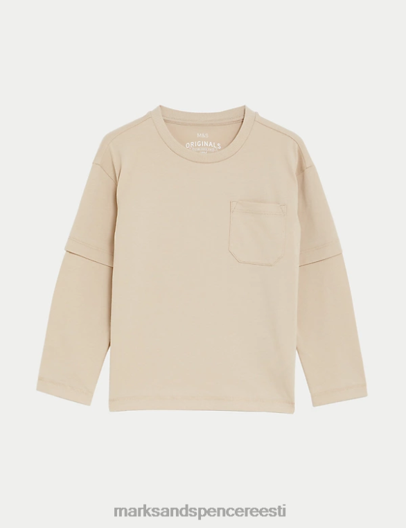 Riietus ee Marks & Spencer lapsed puhtast puuvillast top kivi NZTRN8267