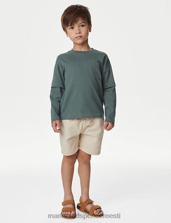 Riietus ee Marks & Spencer lapsed puhtast puuvillast top tume salvei NZTRN8266
