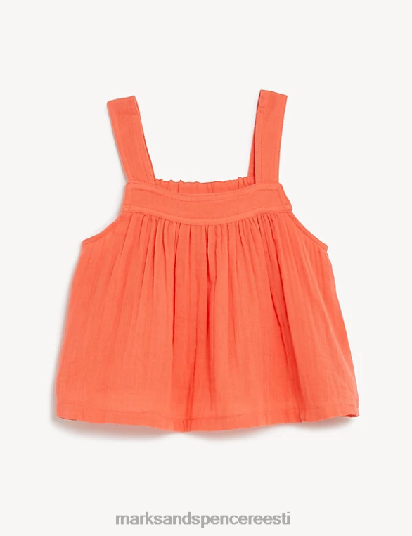 Riietus ee Marks & Spencer lapsed puhtast puuvillast vest korallid NZTRN8687