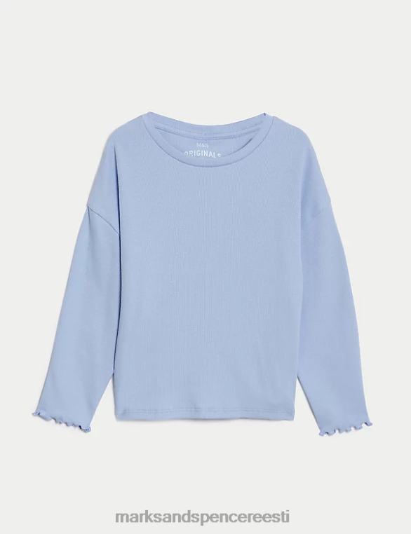 Riietus ee Marks & Spencer lapsed puuvillase soonikuga topp sinine NZTRN9395