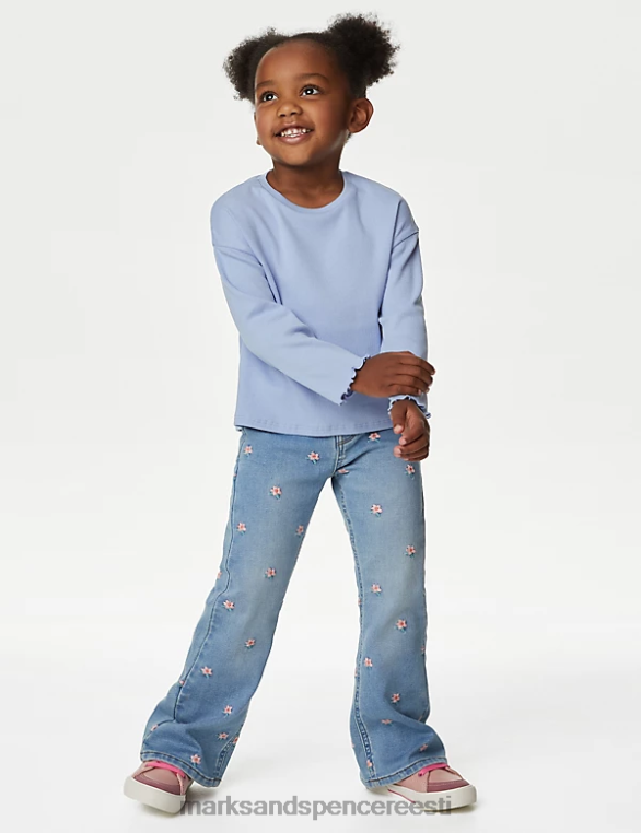 Riietus ee Marks & Spencer lapsed puuvillase soonikuga topp sinine NZTRN9395