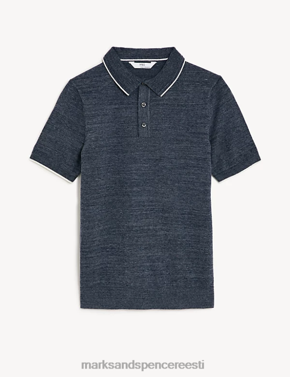 Riietus ee Marks & Spencer lapsed puuvillast rikkalikult kootud polosärk merevägi NZTRN8197