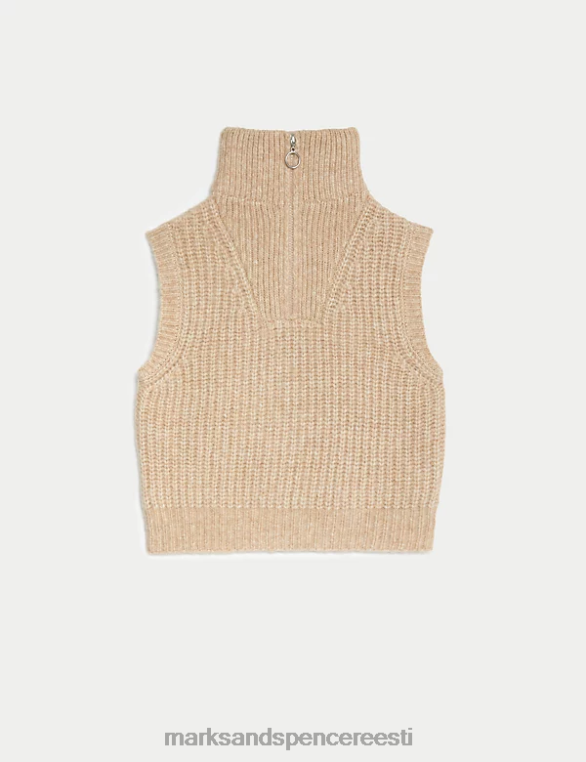 Riietus ee Marks & Spencer lapsed tõmblukuga kootud vest pruun NZTRN9364