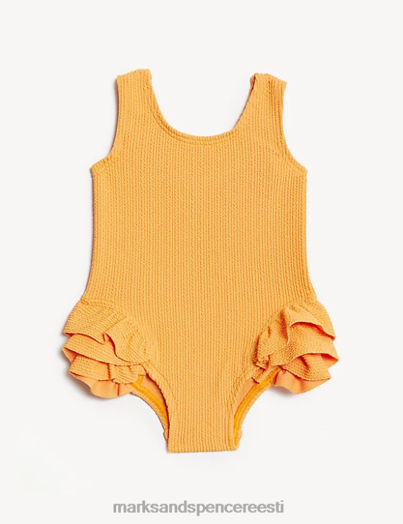 Riietus ee Marks & Spencer lapsed sats tekstuuriga ujumistrikoo klementiin NZTRN7759