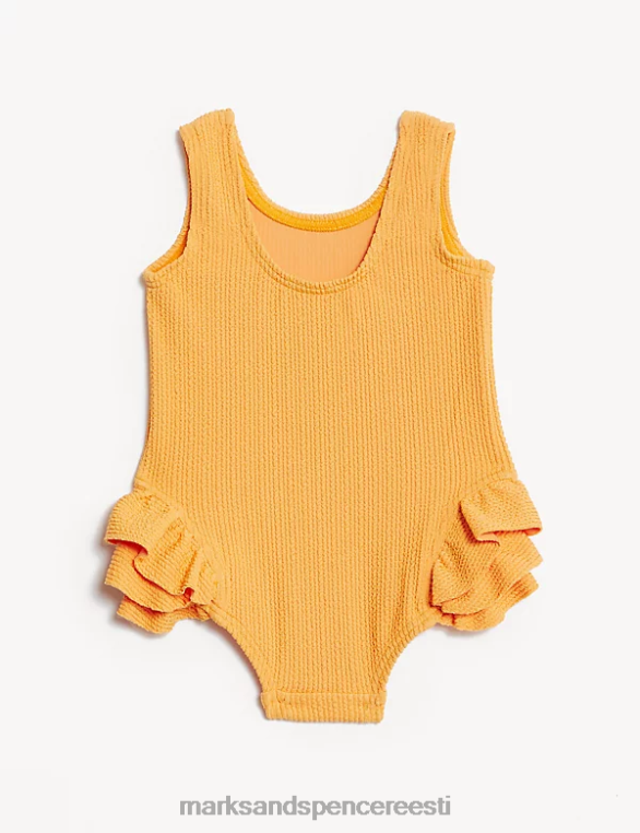 Riietus ee Marks & Spencer lapsed sats tekstuuriga ujumistrikoo klementiin NZTRN7759