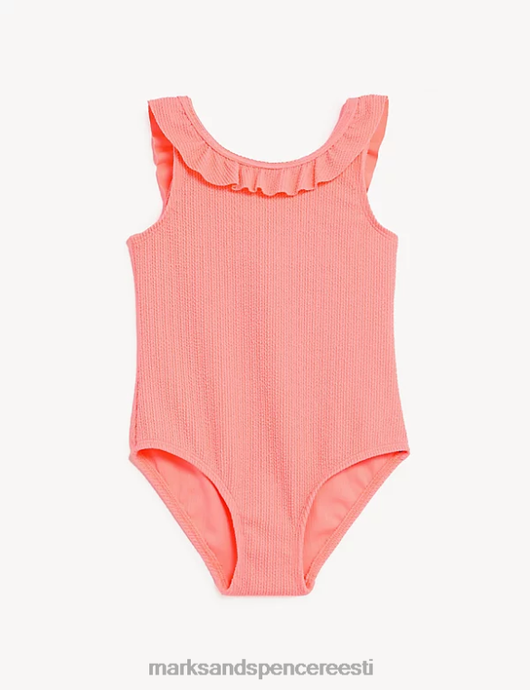 Riietus ee Marks & Spencer lapsed sats tekstuuriga ujumistrikoo korallid NZTRN9548