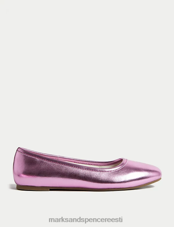 jalatsid ee Marks & Spencer lapsed metallist balletipumbad roosa NZTRN9657