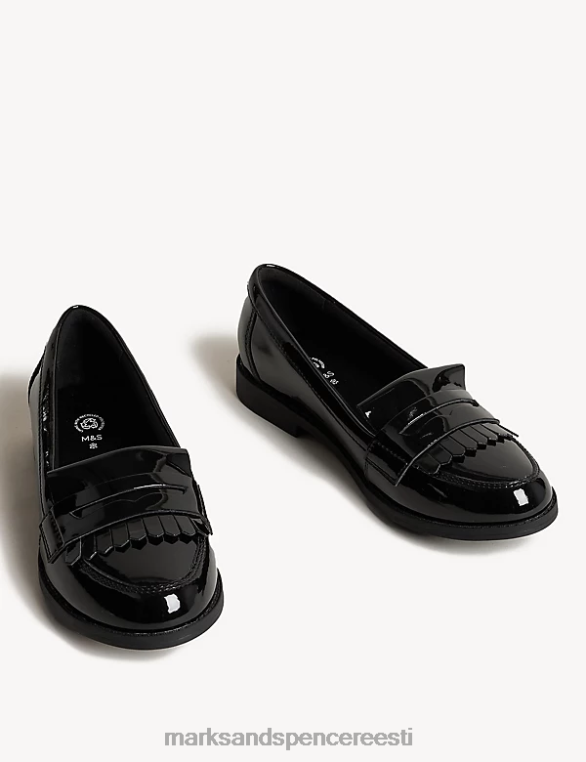 jalatsid ee Marks & Spencer lapsed nahast freshfeet koolijalatsid must NZTRN9302