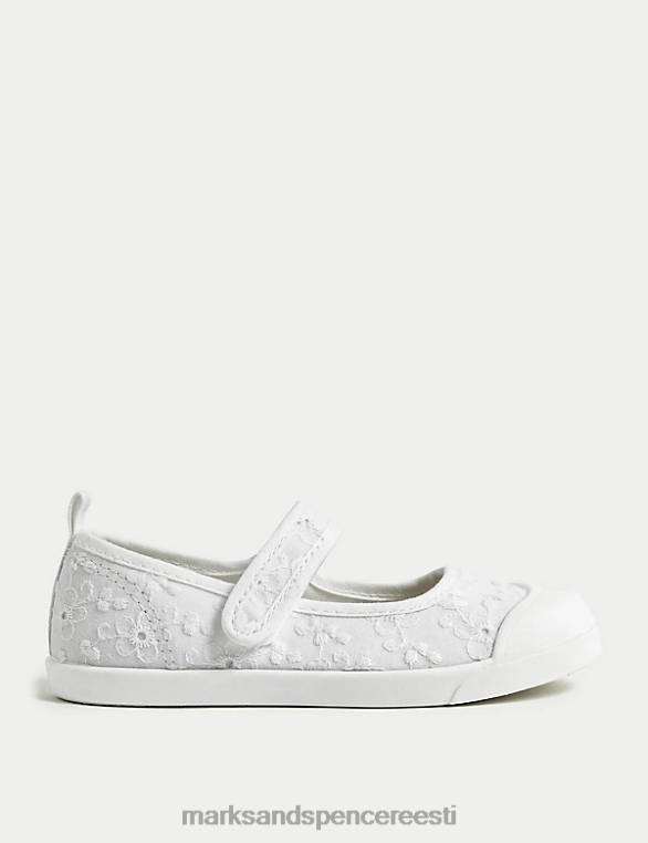 jalatsid ee Marks & Spencer lapsed tikitud riptape mary jane kingad valge segu NZTRN9613