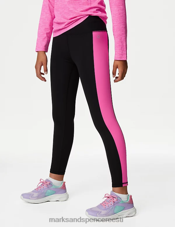 koolivorm ee Marks & Spencer lapsed värviplokiga spordiretuusid must NZTRN8995