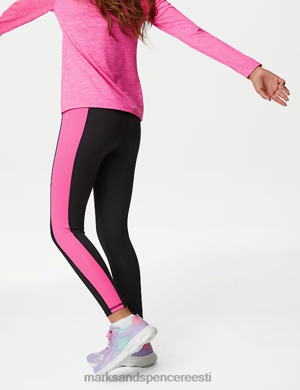 koolivorm ee Marks & Spencer lapsed värviplokiga spordiretuusid must NZTRN8995