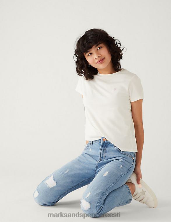 Riietus ee Marks & Spencer lapsed ema sobivad heledad lõhkised teksad denim NZTRN9759