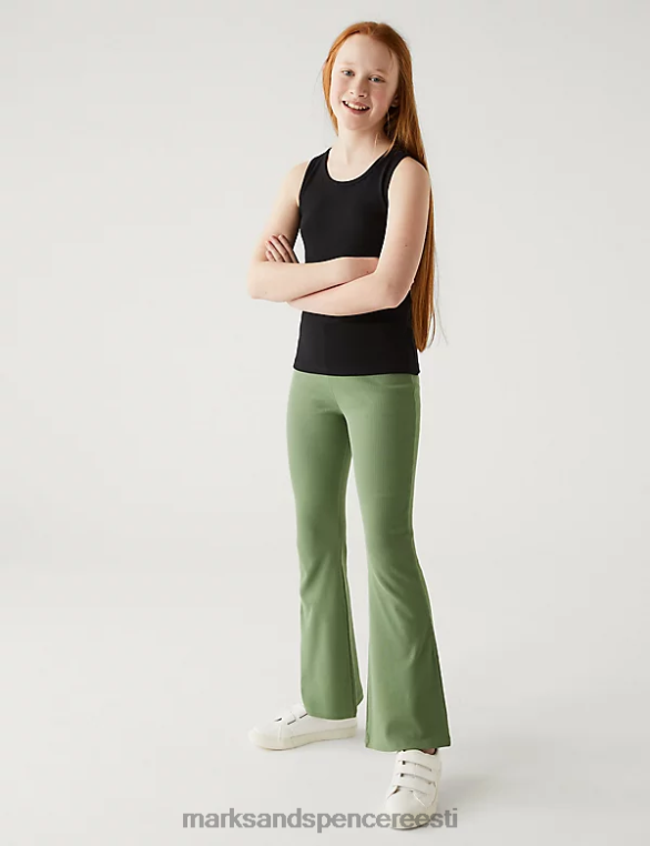 Riietus ee Marks & Spencer lapsed puuvillarikkad laienevad soonikkoes retuusid khaki NZTRN9717