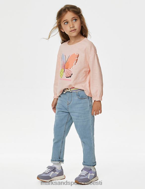 Riietus ee Marks & Spencer lapsed tavalised teksapüksid hele denim NZTRN9114