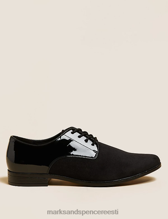jalatsid ee Marks & Spencer mehed samet ja lakk derby kingad must NZTRN5644
