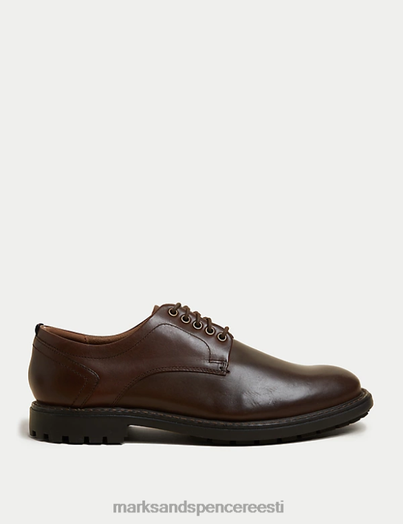 jalatsid ee Marks & Spencer mehed laiad nahast derby kingad tumepruun NZTRN6738