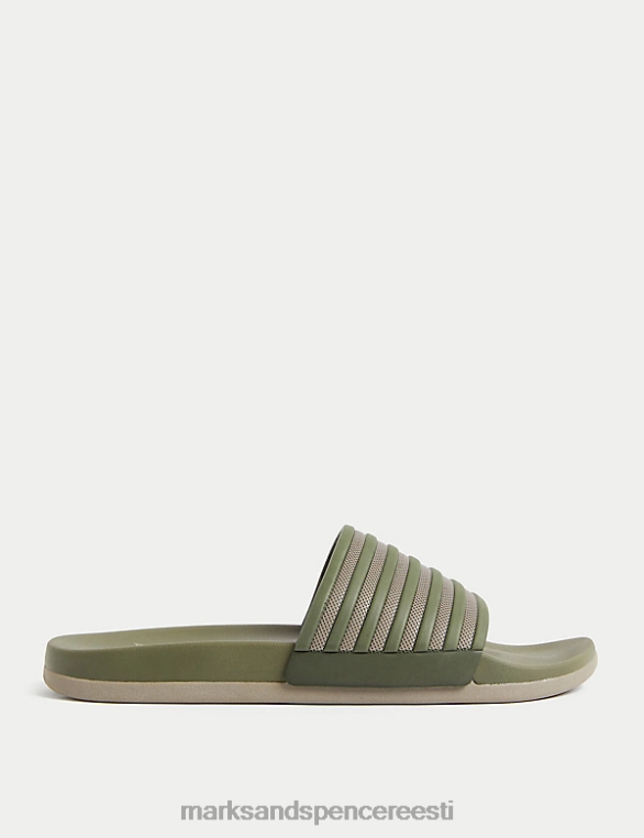 jalatsid ee Marks & Spencer mehed airflexi triibulised liugurid khaki segu NZTRN5019