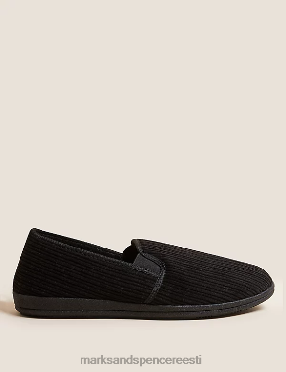 jalatsid ee Marks & Spencer mehed velvetist sussid värske jalaga must NZTRN6383