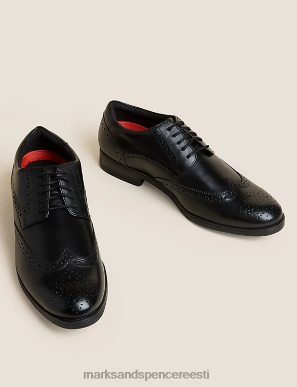 jalatsid ee Marks & Spencer mehed laia sobivusega airflex nahast brogues must NZTRN6060