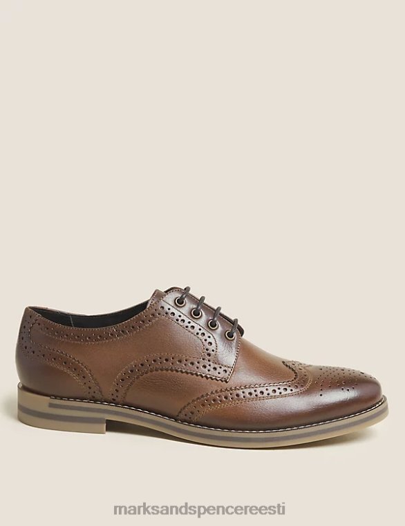 jalatsid ee Marks & Spencer mehed nahast brogud pruun NZTRN6743