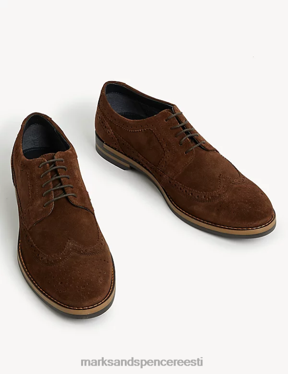 jalatsid ee Marks & Spencer mehed seemisnahast brogues šokolaadi NZTRN6192