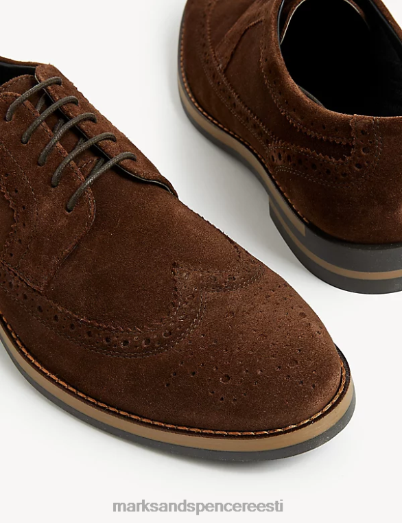 jalatsid ee Marks & Spencer mehed seemisnahast brogues šokolaadi NZTRN6192