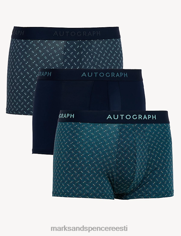 Riietus ee Marks & Spencer mehed 3pk geomeetrilised hipsterid merevägi NZTRN5247