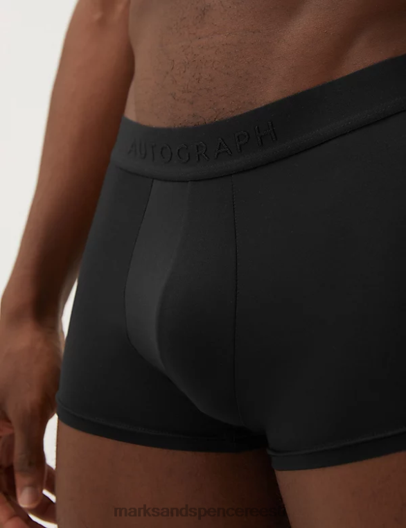 Riietus ee Marks & Spencer mehed 3pk mikronahast hipsterid must NZTRN5669