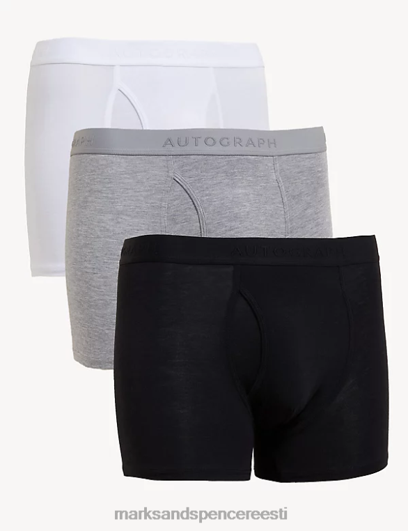 Riietus ee Marks & Spencer mehed 3pk supima puuvillasegust kohvrid hall segu NZTRN6992