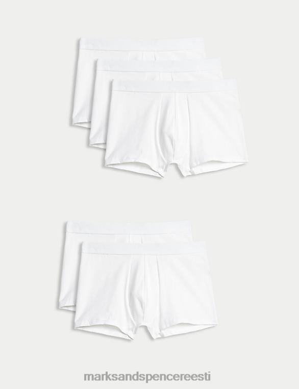 Riietus ee Marks & Spencer mehed 5pk lahedad ja värsked hipsterid valge NZTRN7079