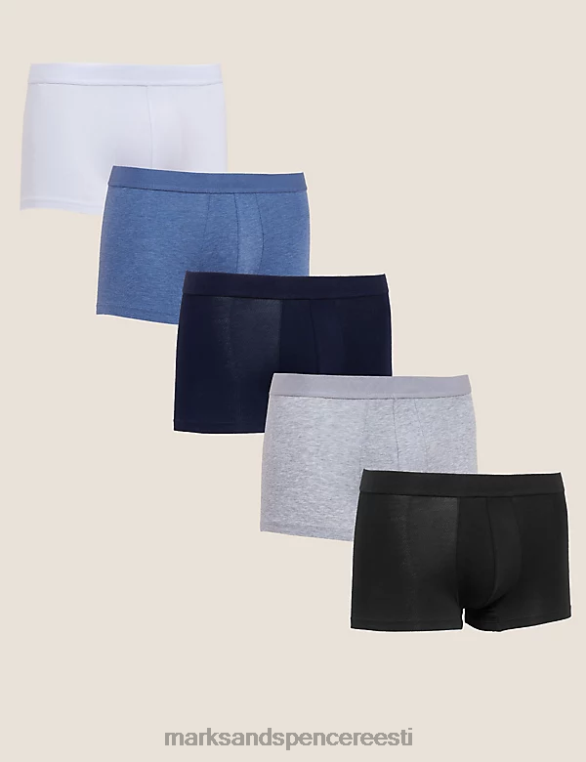 Riietus ee Marks & Spencer mehed 5pk puuvillarikkad lahedad ja värsked hipsterid mitu NZTRN6457