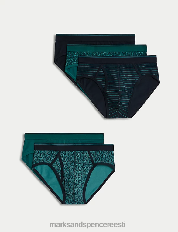 Riietus ee Marks & Spencer mehed 5pk puuvillased jahedad ja värsked püksikud tumesinine NZTRN4754