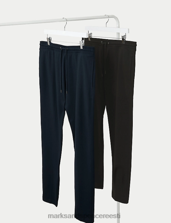 Riietus ee Marks & Spencer mehed 2 tk puuvillarikkad sirge jalaga sörkijad must segu NZTRN4885