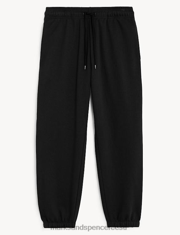 Riietus ee Marks & Spencer mehed puuvillarikkad ülisuured jooksjad must NZTRN7167