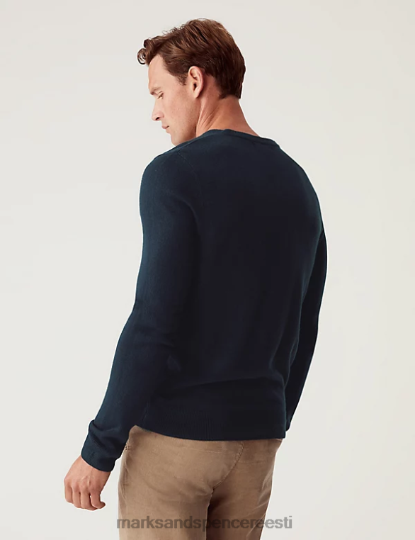 Riietus ee Marks & Spencer mehed cashmiloni v-kaelusega kampsun merevägi NZTRN6009