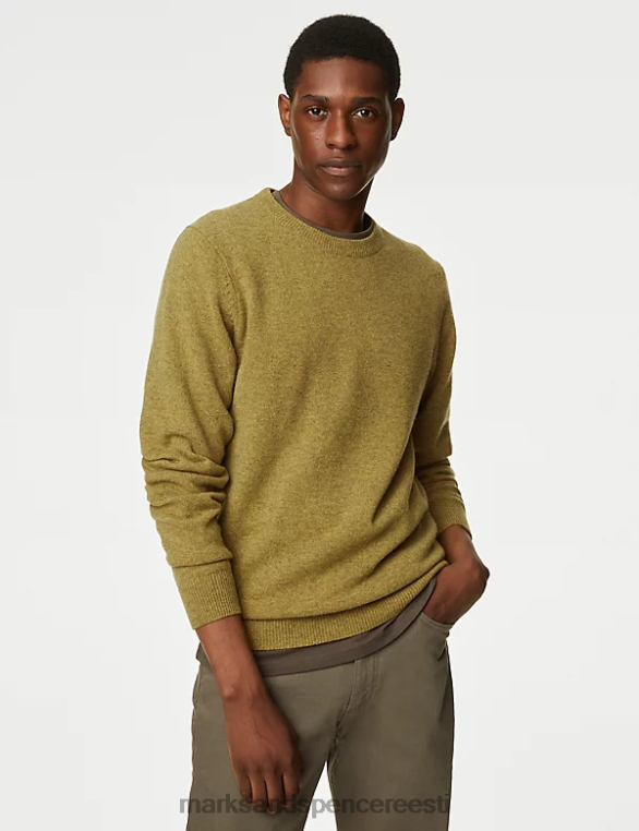 Riietus ee Marks & Spencer mehed puhas eriti peen lambavillast kaelusega kampsun antiikne kuld NZTRN7391