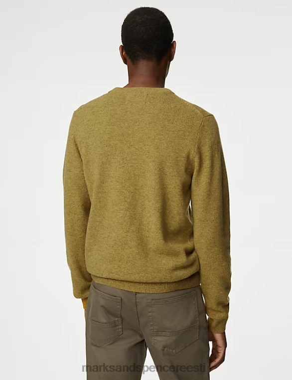 Riietus ee Marks & Spencer mehed puhas eriti peen lambavillast kaelusega kampsun antiikne kuld NZTRN7391
