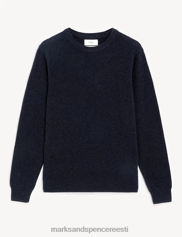 Riietus ee Marks & Spencer mehed puhas eriti peen lambavillast kaelusega kampsun tume merevägi NZTRN7388