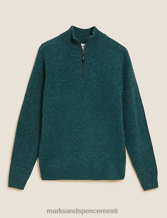 Riietus ee Marks & Spencer mehed puhas eriti peen lambavillast kampsun roheline segu NZTRN7113