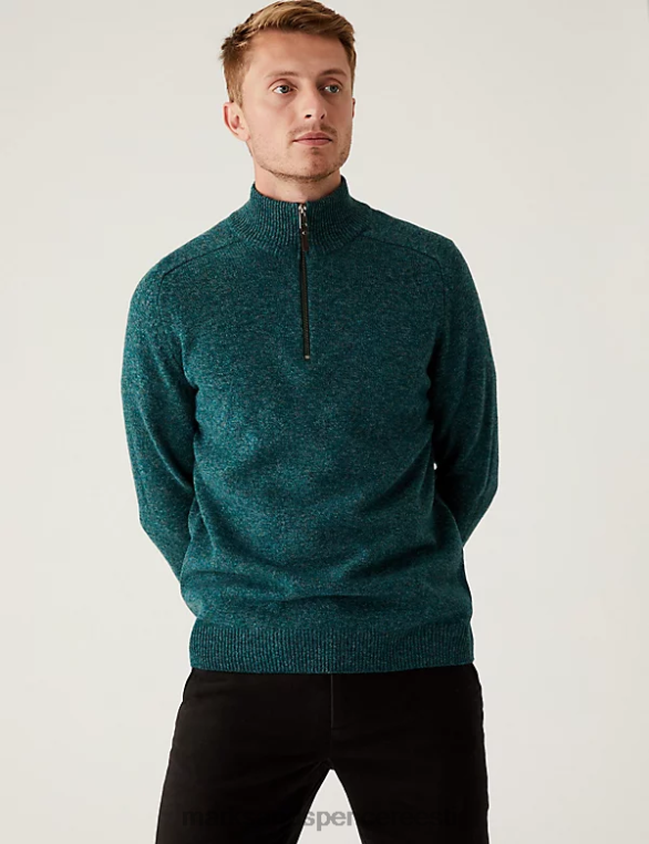 Riietus ee Marks & Spencer mehed puhas eriti peen lambavillast kampsun roheline segu NZTRN7113