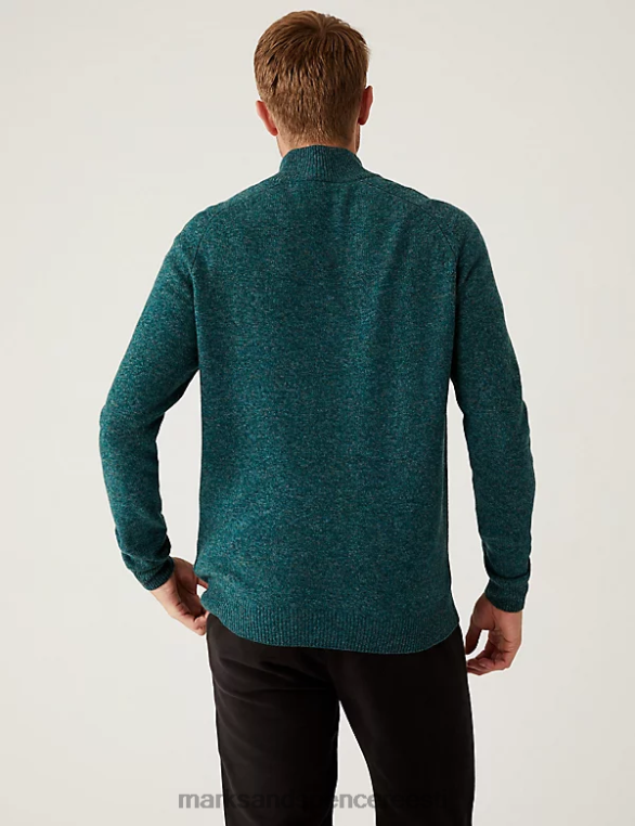 Riietus ee Marks & Spencer mehed puhas eriti peen lambavillast kampsun roheline segu NZTRN7113