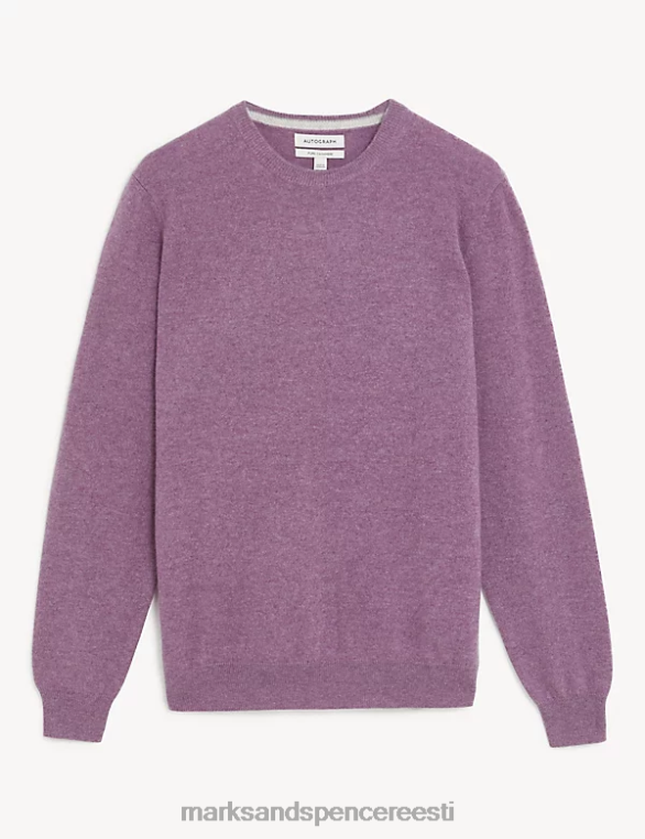 Riietus ee Marks & Spencer mehed puhtast kašmiirist kaelusega kampsun tolmutatud ploom NZTRN7413