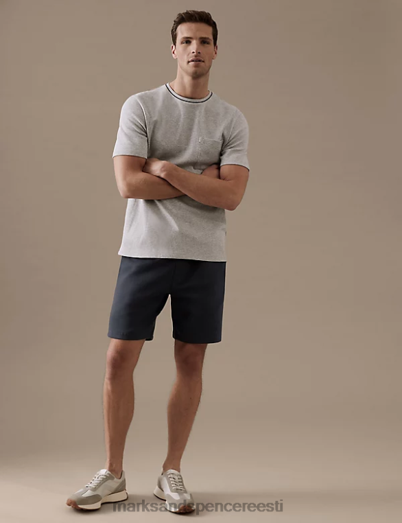 Riietus ee Marks & Spencer mehed jersey tekstuuriga lühikesed püksid süsinik NZTRN5623
