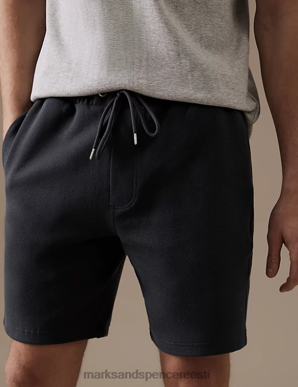 Riietus ee Marks & Spencer mehed jersey tekstuuriga lühikesed püksid süsinik NZTRN5623