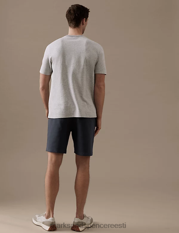 Riietus ee Marks & Spencer mehed jersey tekstuuriga lühikesed püksid süsinik NZTRN5623
